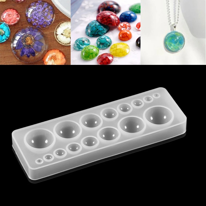 Resin Art Tool Kit - قالب سيليكون جديد لعمل قلادة نصف