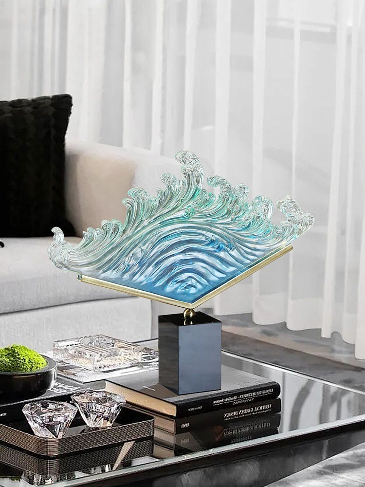 Resin Art Gift For Birthday - تمثال منحوت من الراتنج الشفاف بتدرج