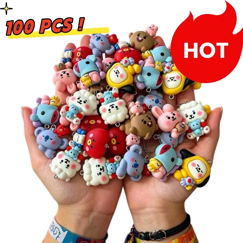 Resin Art Store - 7 قطع من إكسسوارات BT21 الكرتونية