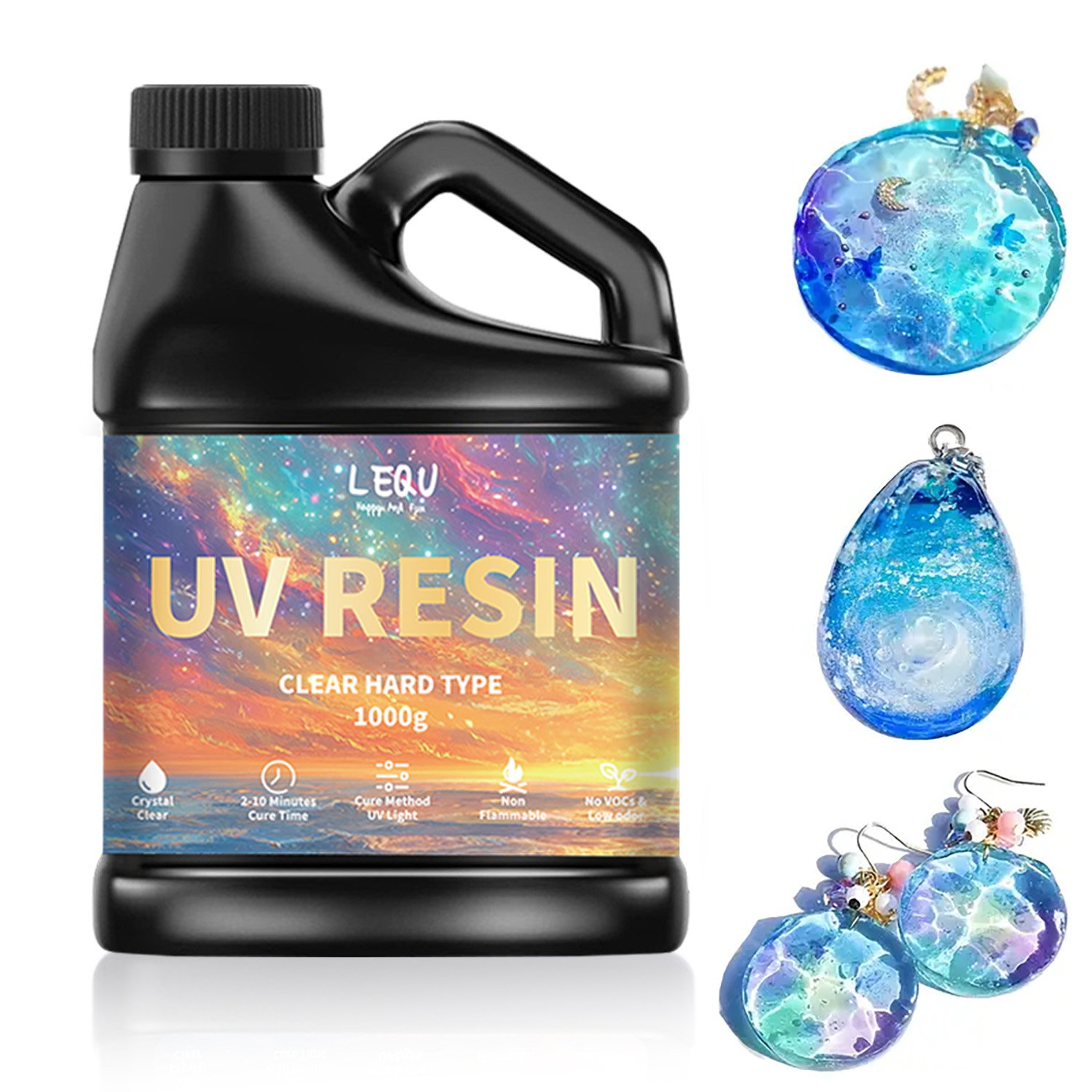 Resin Art Jewellery - 100/200/500/1000 جرام UV راتنجات الايبوكسي الغراء