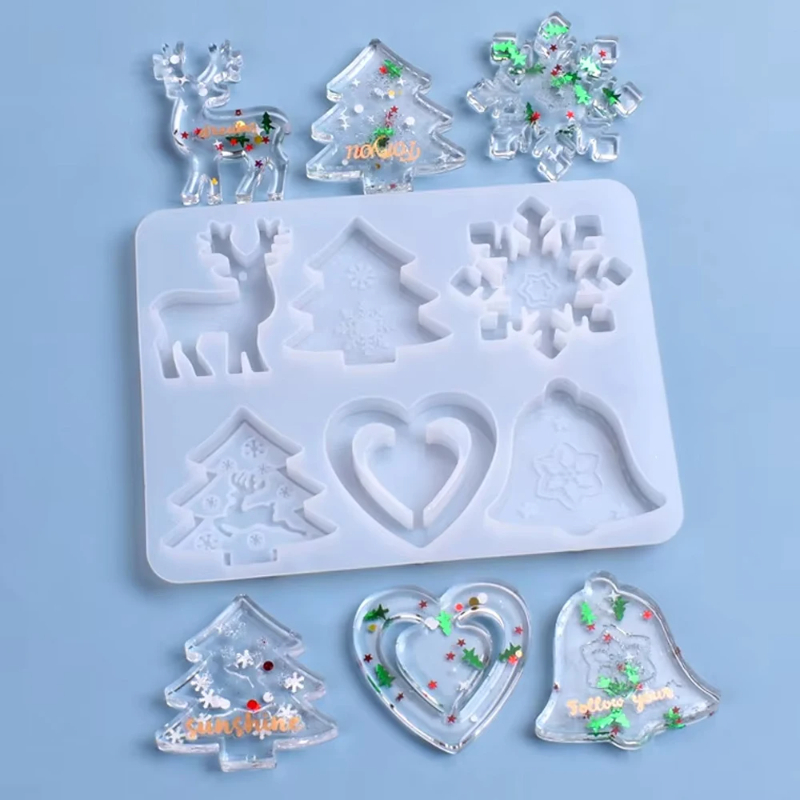 Resin Art Jewellery - عيد الميلاد العفن DIY الراتنج الكريستال