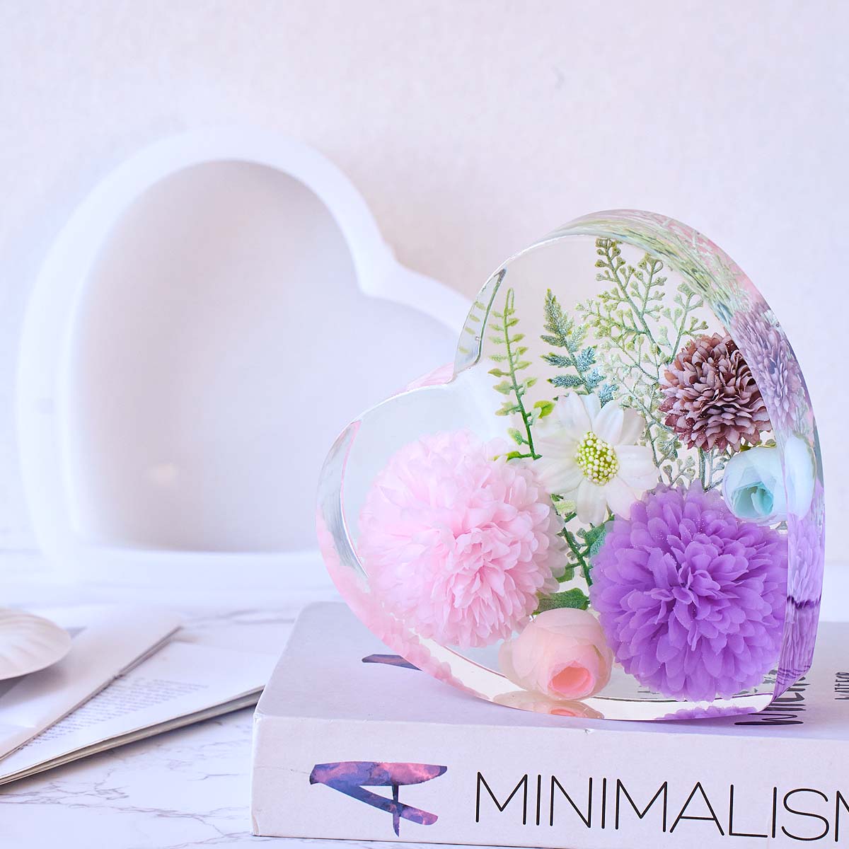 قالب سيليكون كبير على شكل قلب  - مراجعة Resin Art Heart وسعره