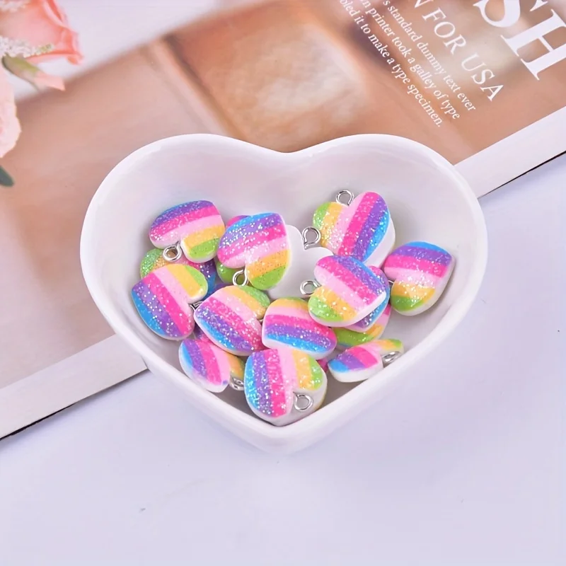 10 قطع من الحليات الراتنجية ال - مراجعة Resin Art Heart وسعره