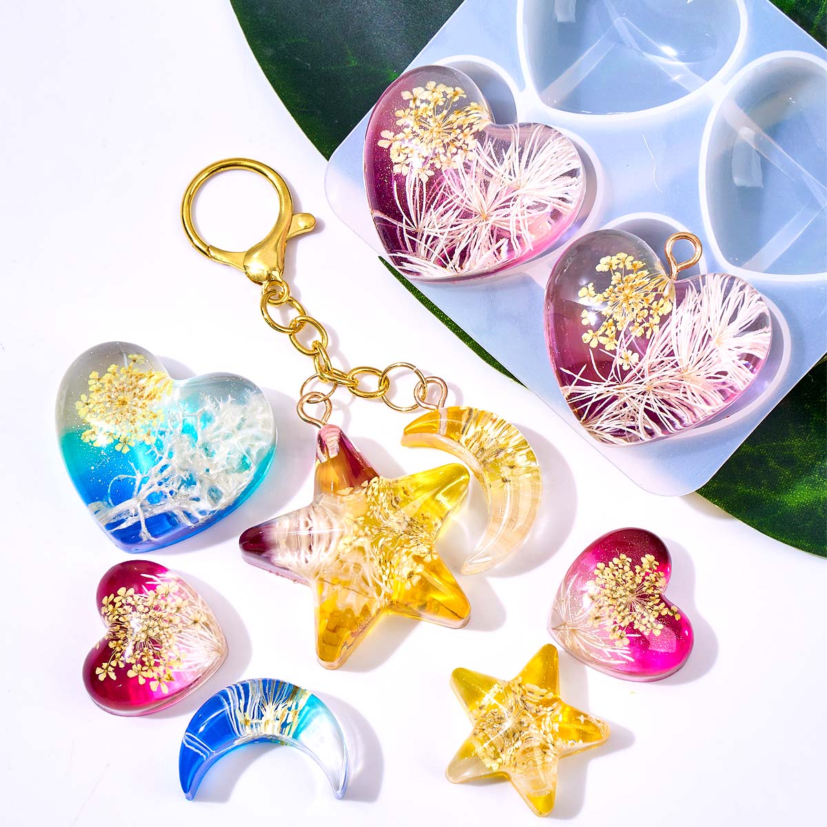 قالب سيليكون على شكل قلب ونجمة - مراجعة Resin Art Heart وسعره