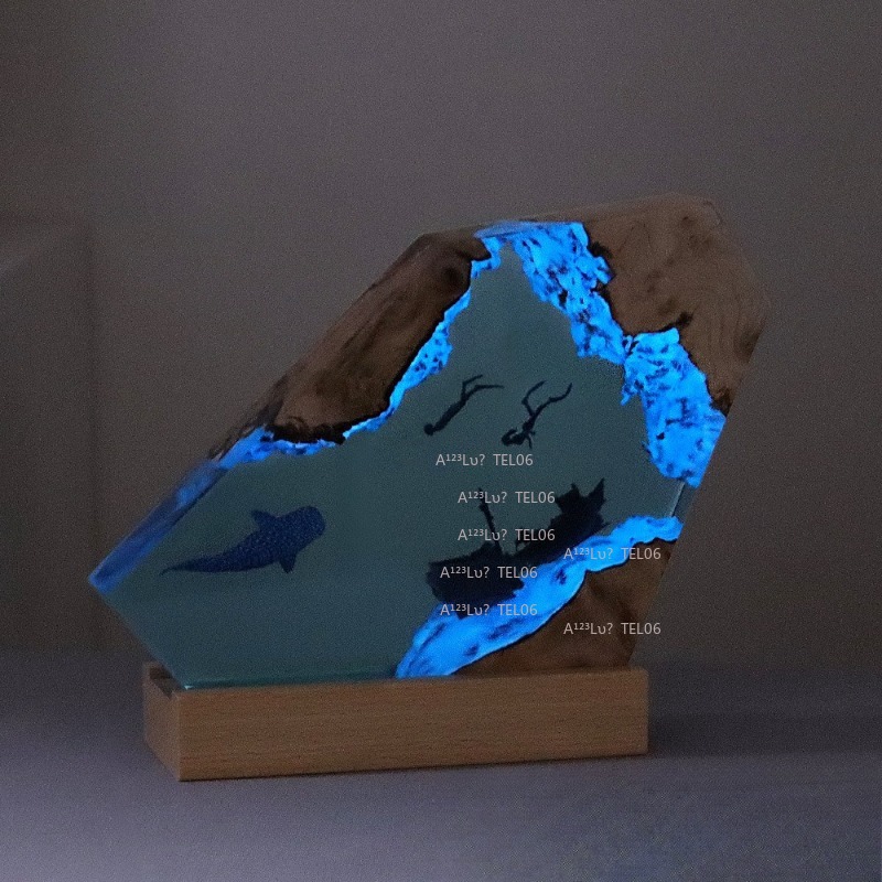 مصباح ليلي من الخشب والراتنج ب - مراجعة Resin Art With Wood وسعره