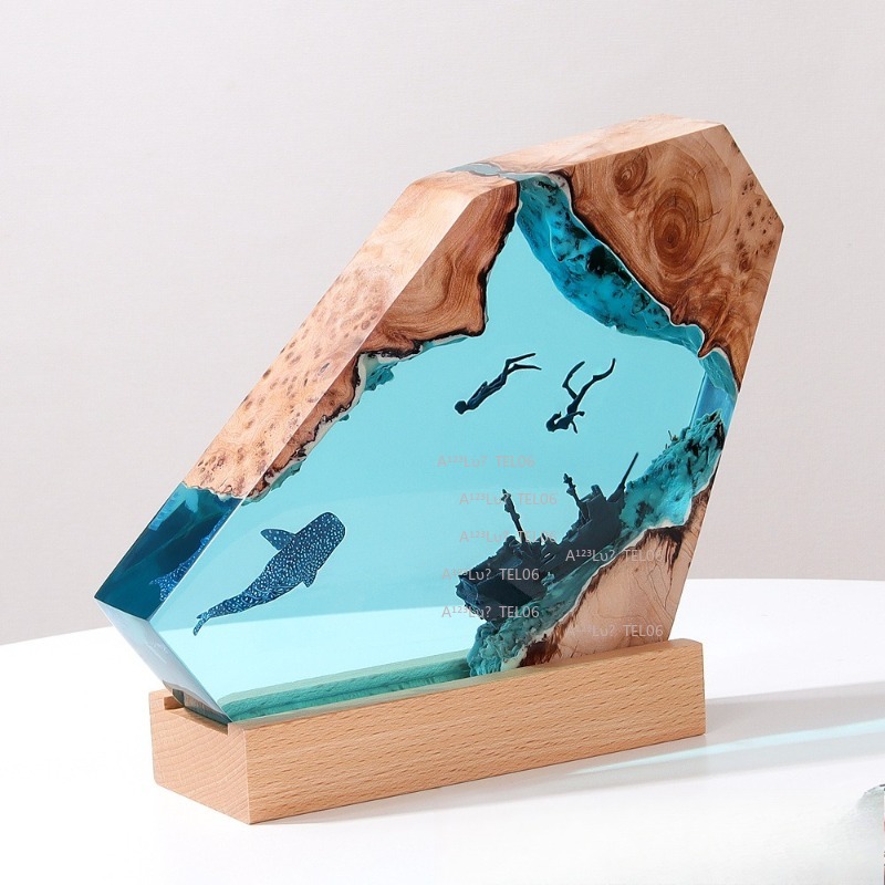 مصباح ليلي من الخشب والراتنج ب - مراجعة Resin Art With Wood وسعره