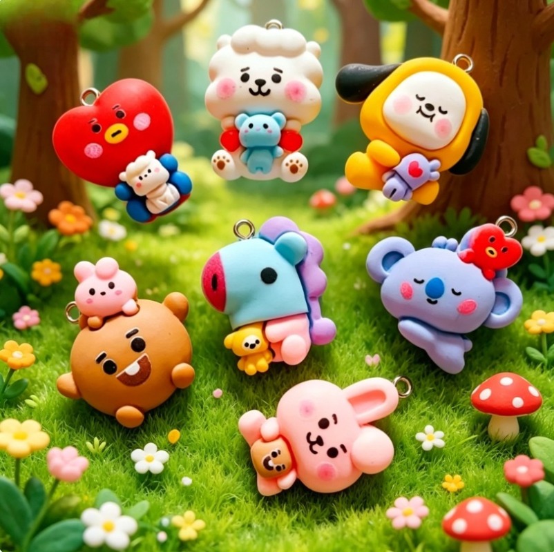 7 قطع من إكسسوارات BT21 الكرتو - مراجعة Resin Art Store وسعره
