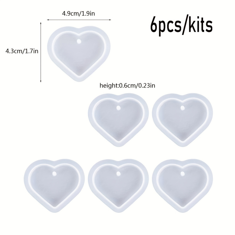 مجموعة قوالب راتنجية على شكل ق - مراجعة Resin Art Heart وسعره